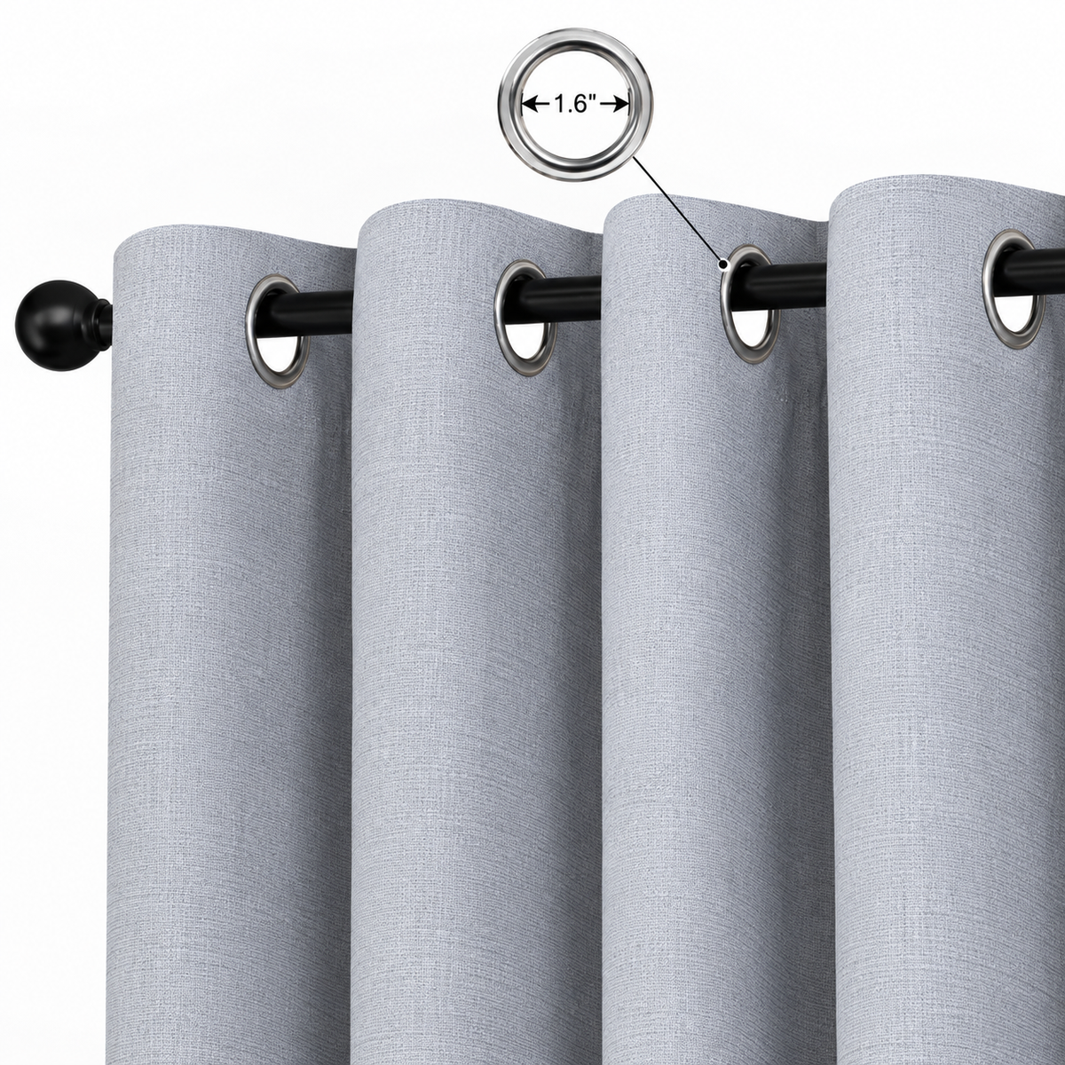 Alix Full Blackout Linen Curtain