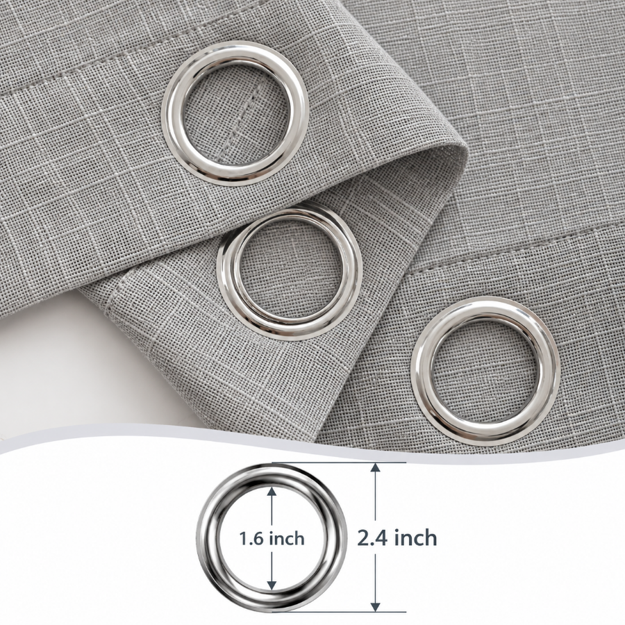 Bellis Plain Set of 4 Curtains