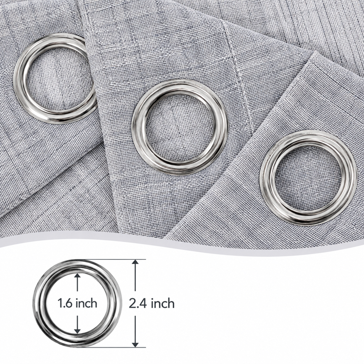 Belysa Plain & Printed Set of 4 Curtains