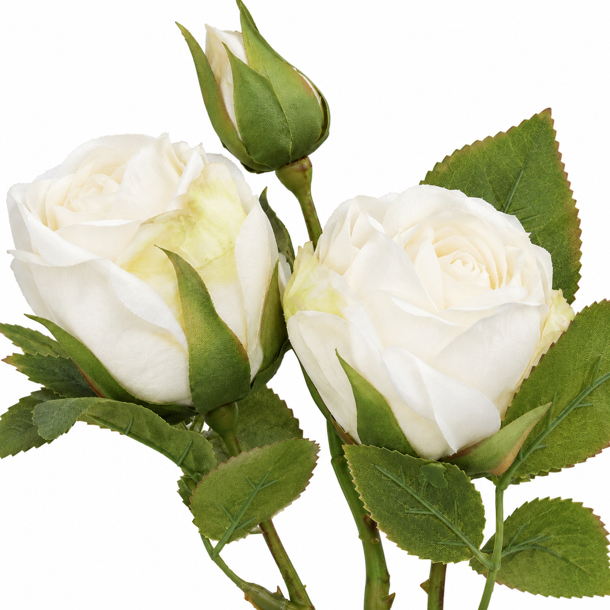 2 Heads Roses With Bud 55 cm