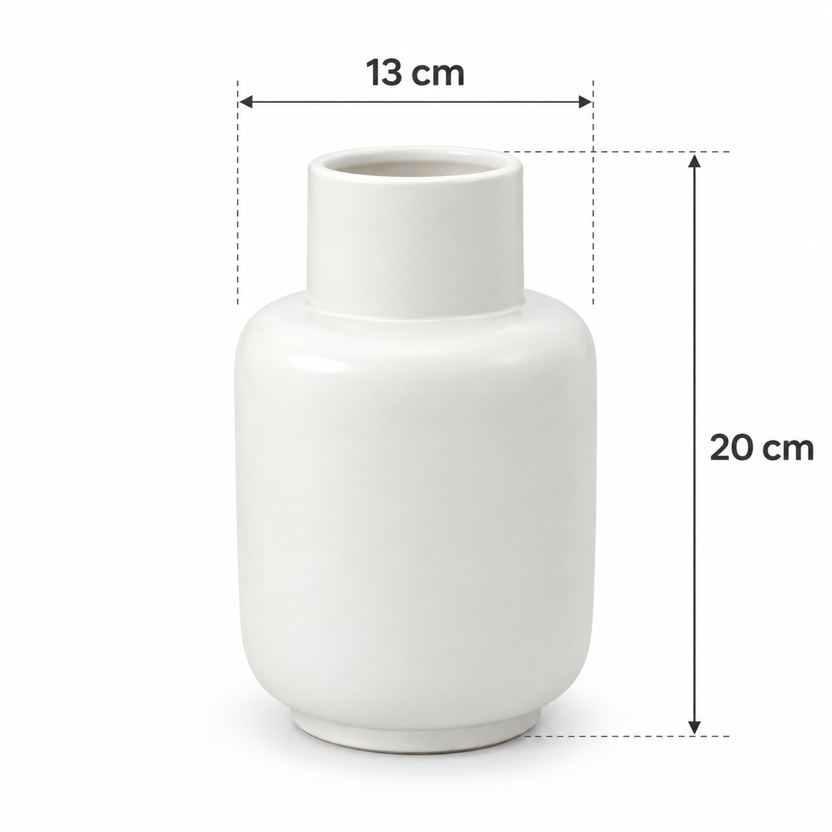 Primru White Ceramic Vase