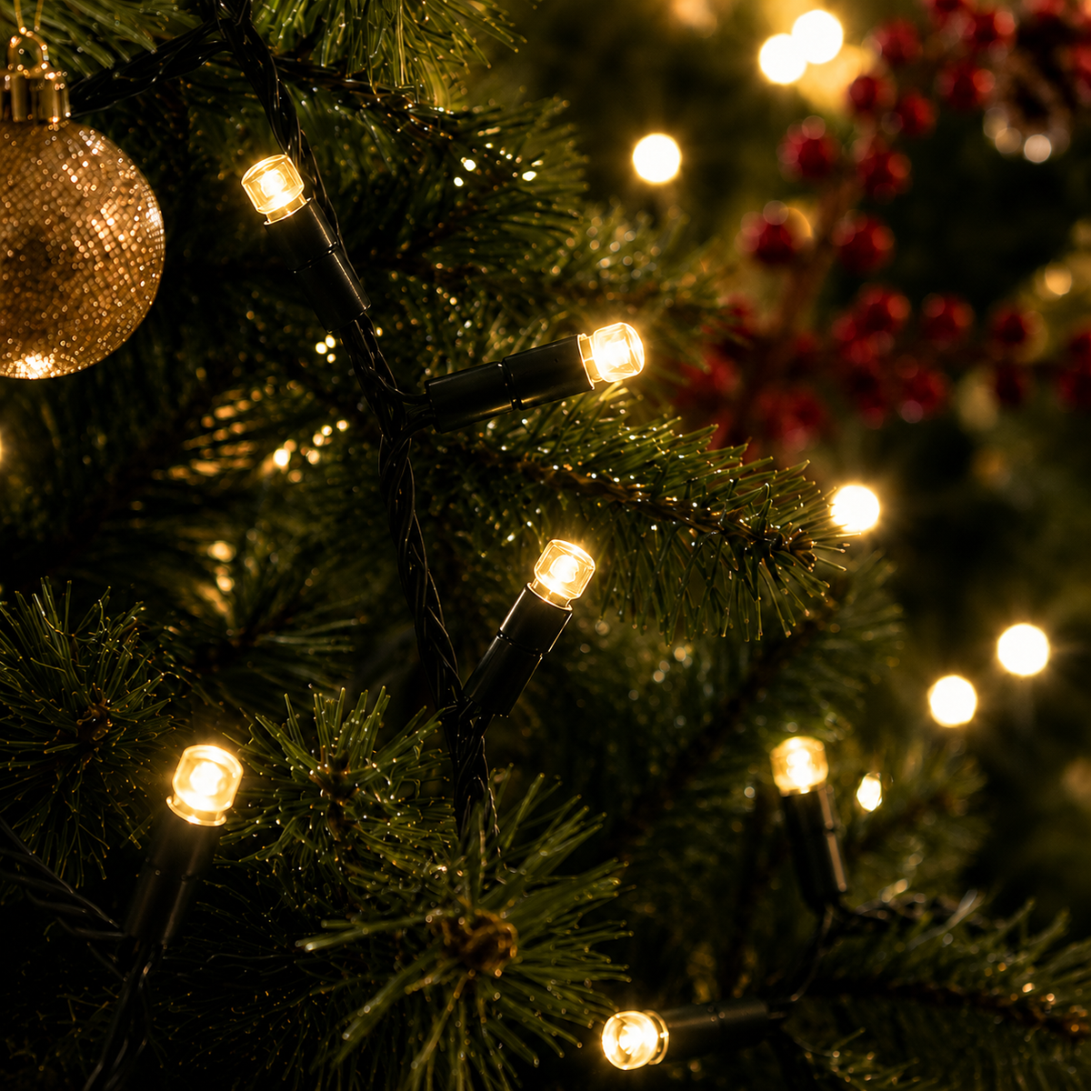 Christmas Lights 100LED Steady Warmwhite