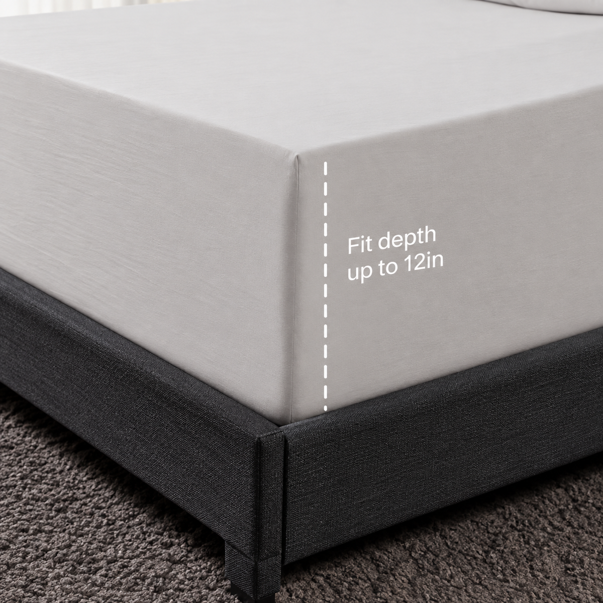 Super Soft Cloud Gray Fitted Sheet