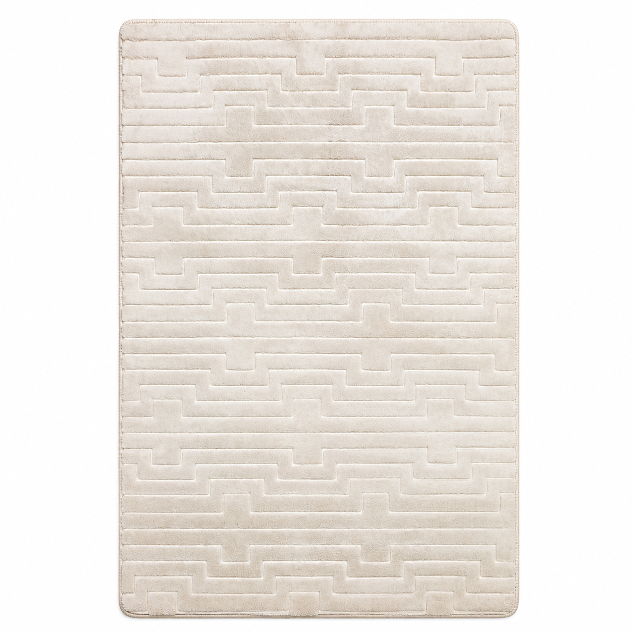 Asta Light Beige Plush Foam Rug