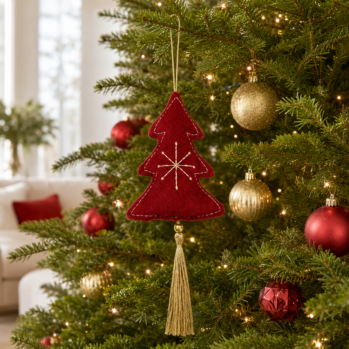 Red Velvet Tree with Tassel