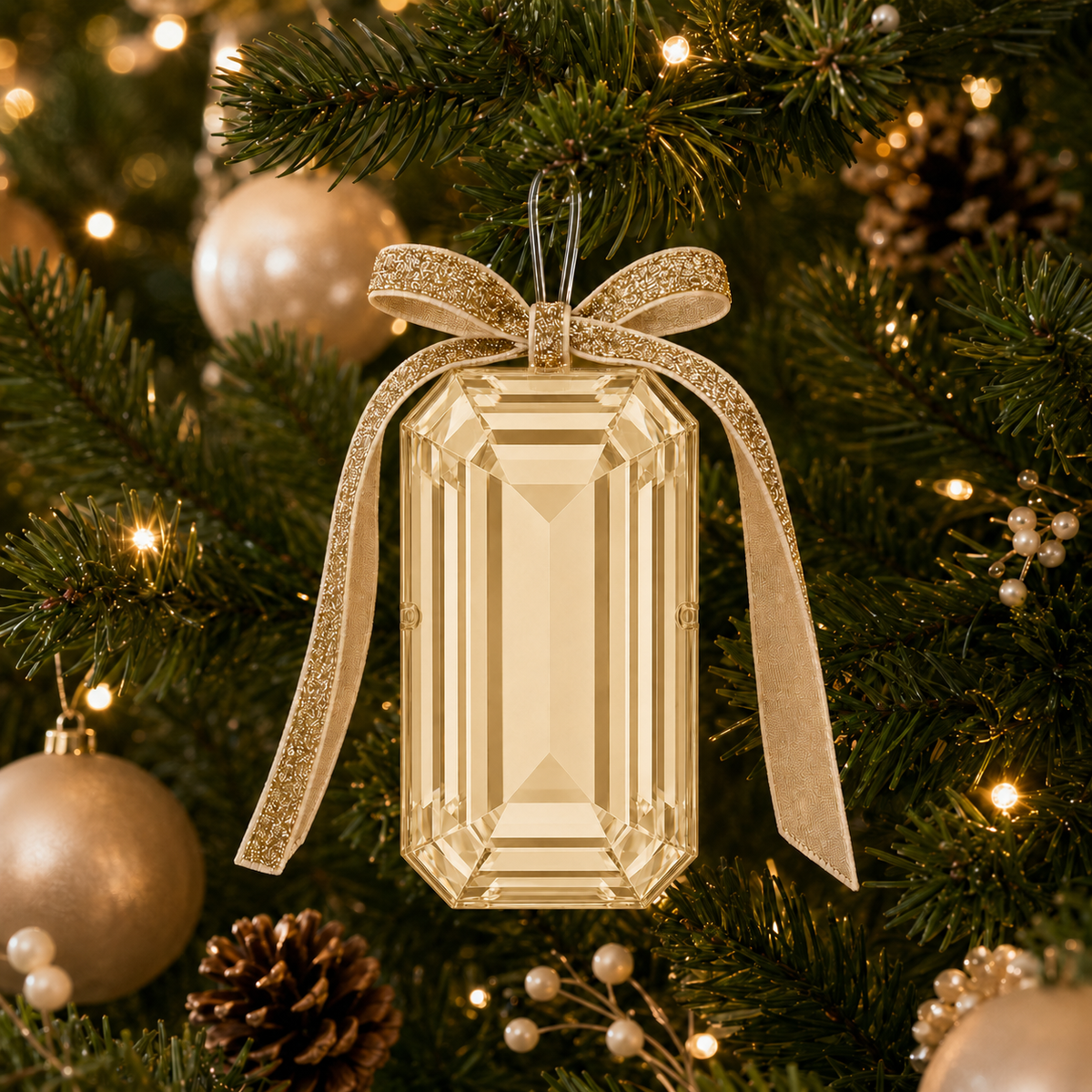 Royalty Yellow Topaz Christmas Ornament