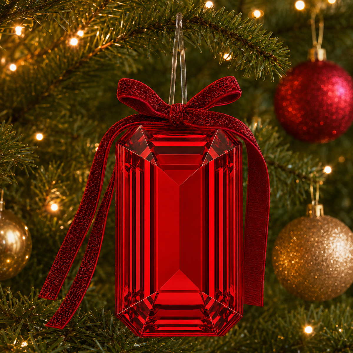 Royalty Ruby Christmas Ornament