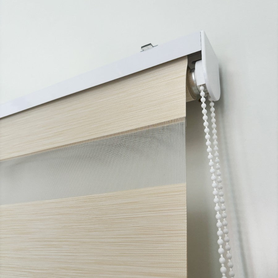Beige Semi-Blackout Zebra Blinds