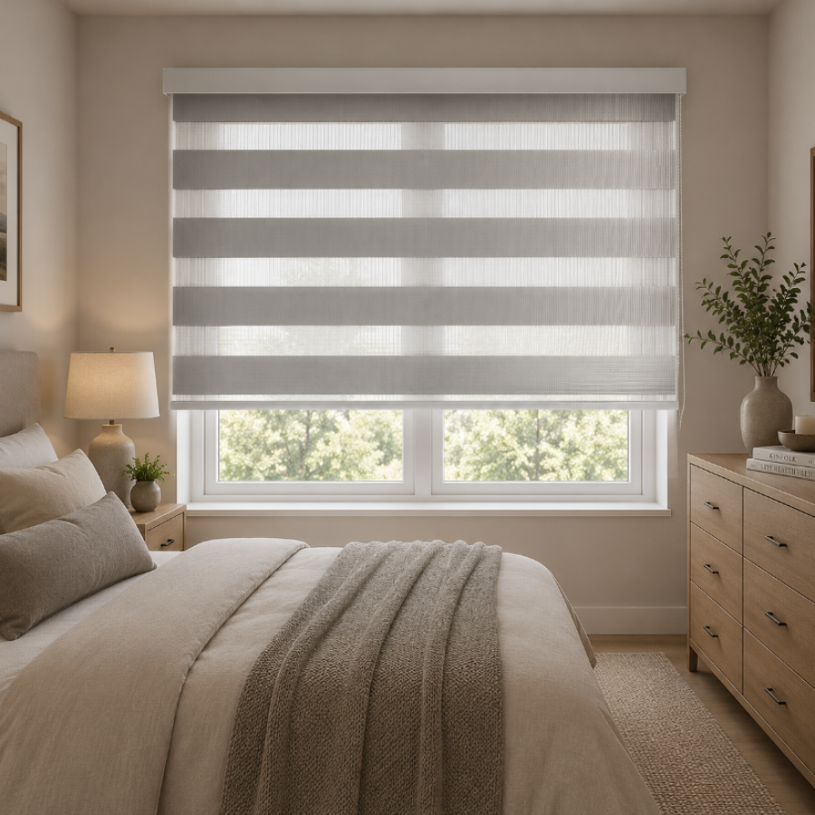 Ice Gray Basic Zebra Blinds