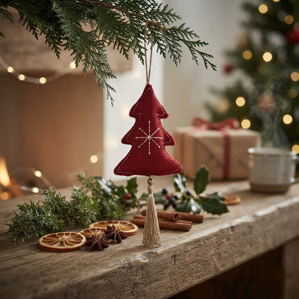 Red Velvet Tree with Tassel