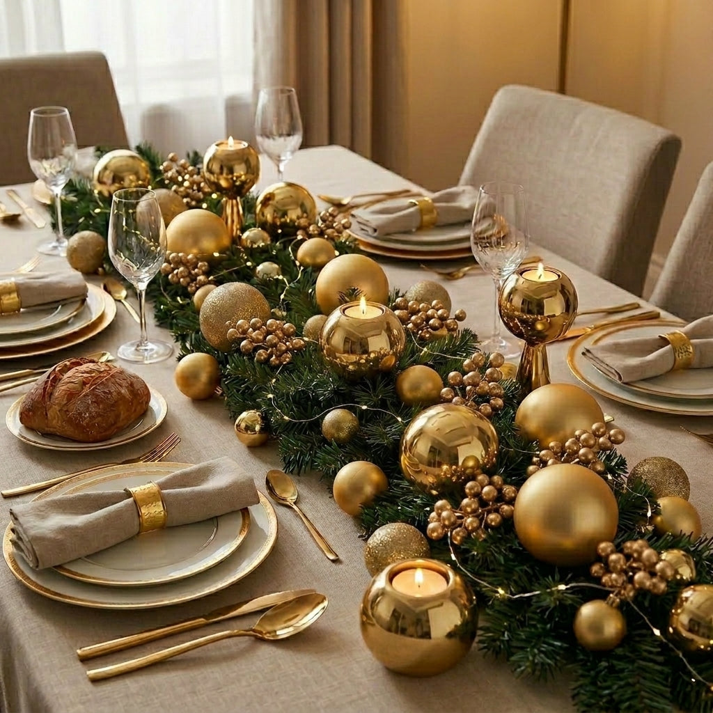 Yule Gold 15cm 3pc