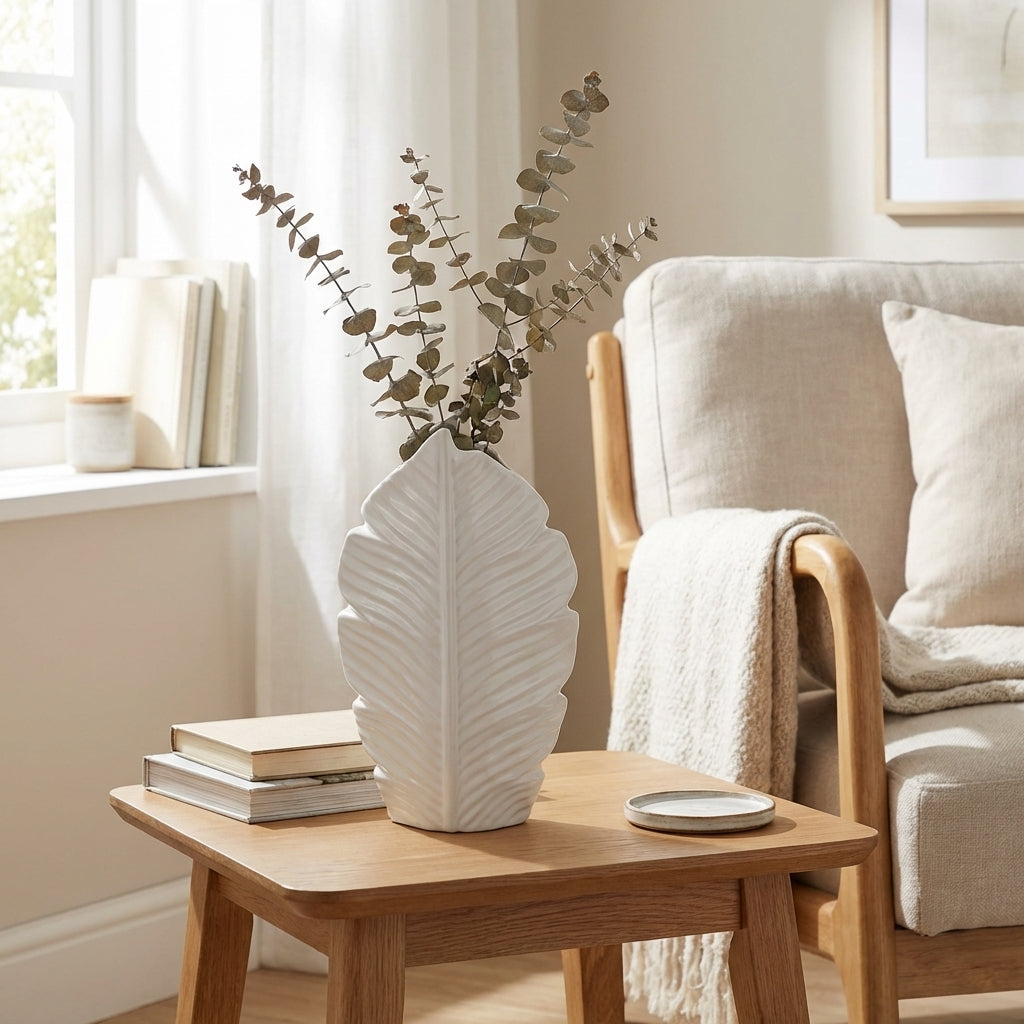 Verdant Leaf Vase