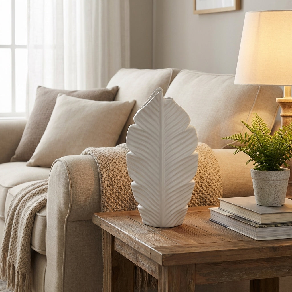 Verdant Leaf Vase
