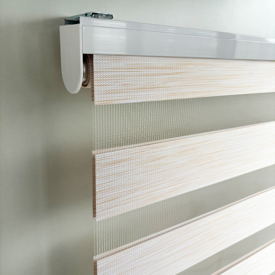 Warm Almond Basic Zebra Blinds