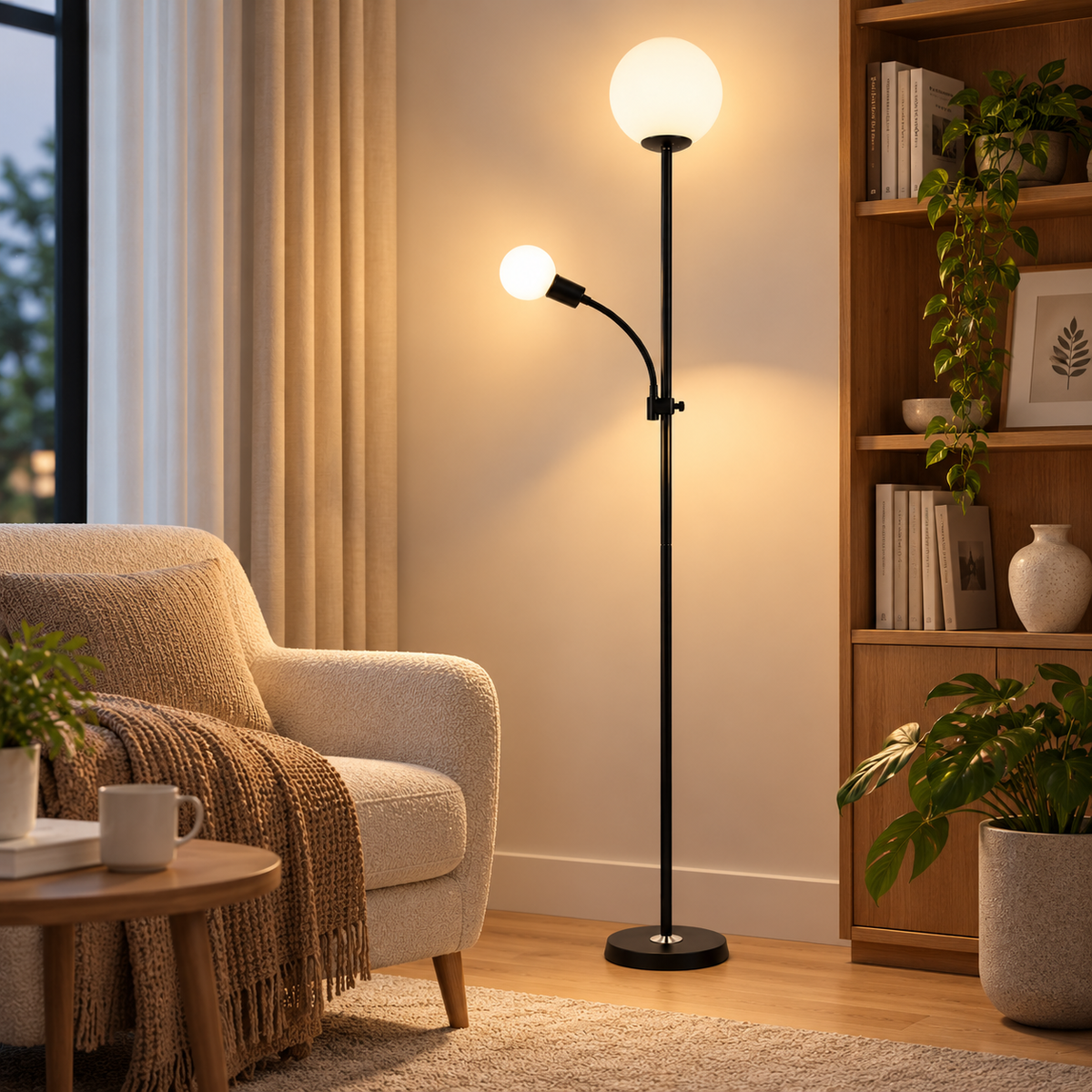 Miron Floor Lamp with Reading Lamp