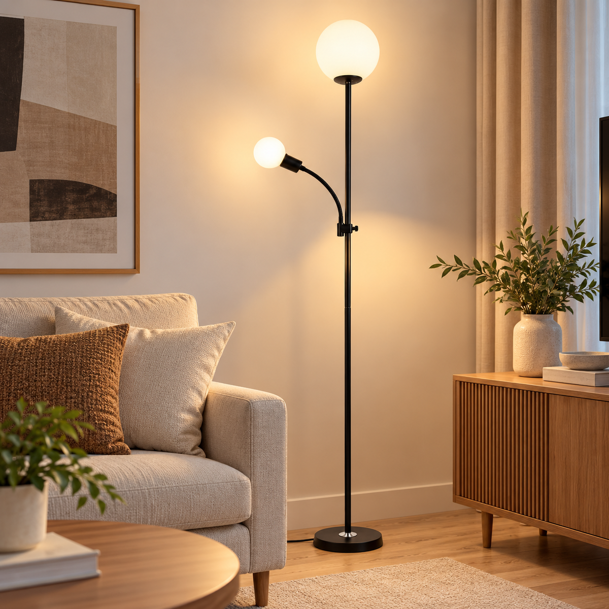 Miron Floor Lamp with Reading Lamp