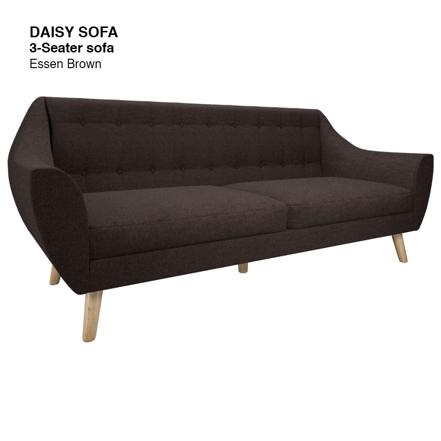3 Seat-Fabric Essen Brown