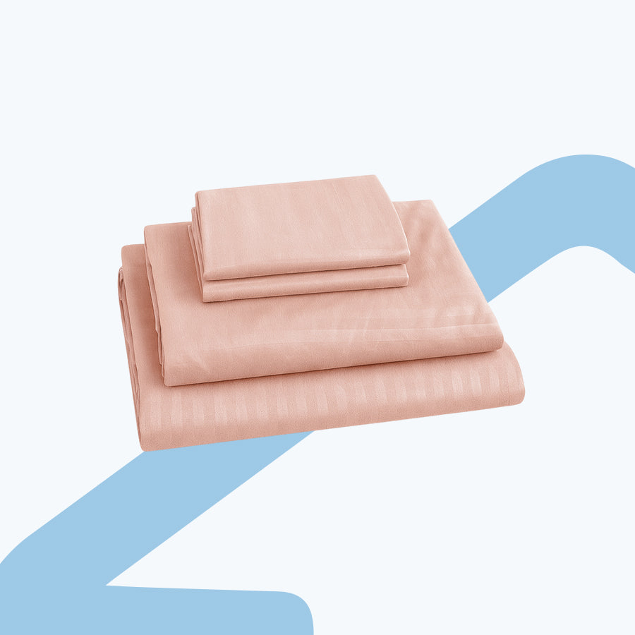 Deluxe Rose Dust Plain 4pc Sheet Set