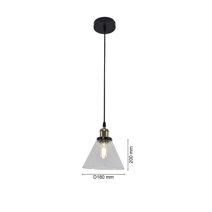 Minka Glass Pendant Light - 19 cm