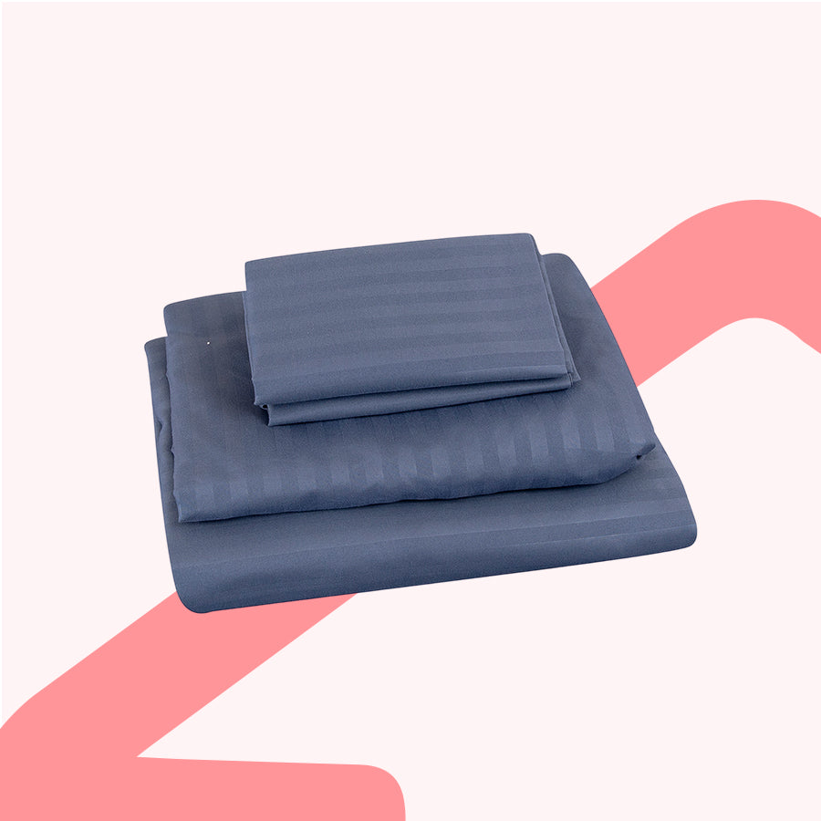 Deluxe Cool Gray Plain 4pc Sheet Set