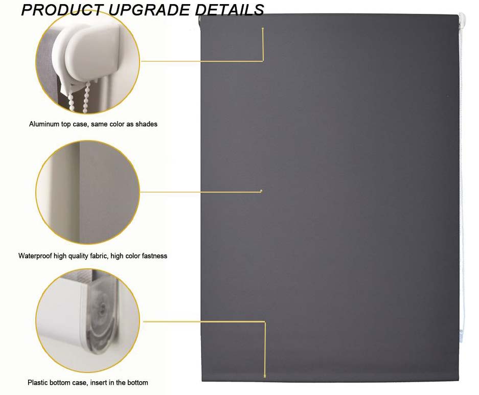 Gray Blackout Roller Shades