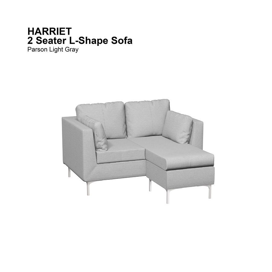 MORE HARRIET OPTIONS Harriet L-shape 2 Seat Sofa Harriet L-shape 2 Seat Sofa Fabric Parson Light Gray Mandaue Foam