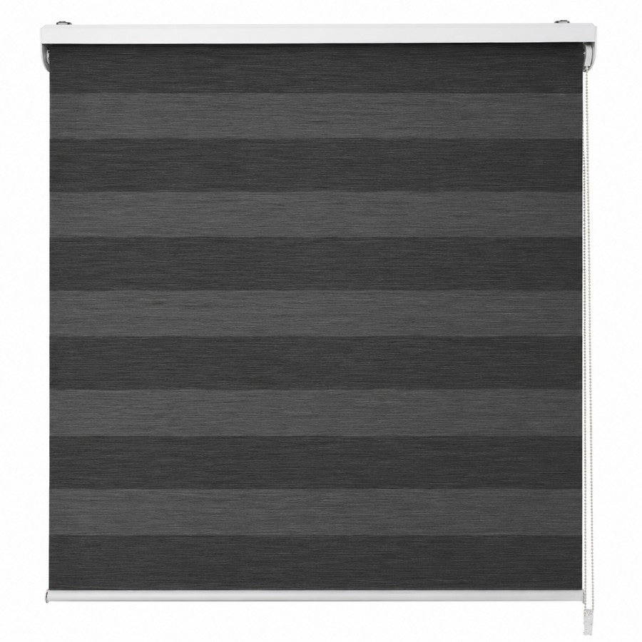 Gray Metal Semi-Blackout Zebra Blinds