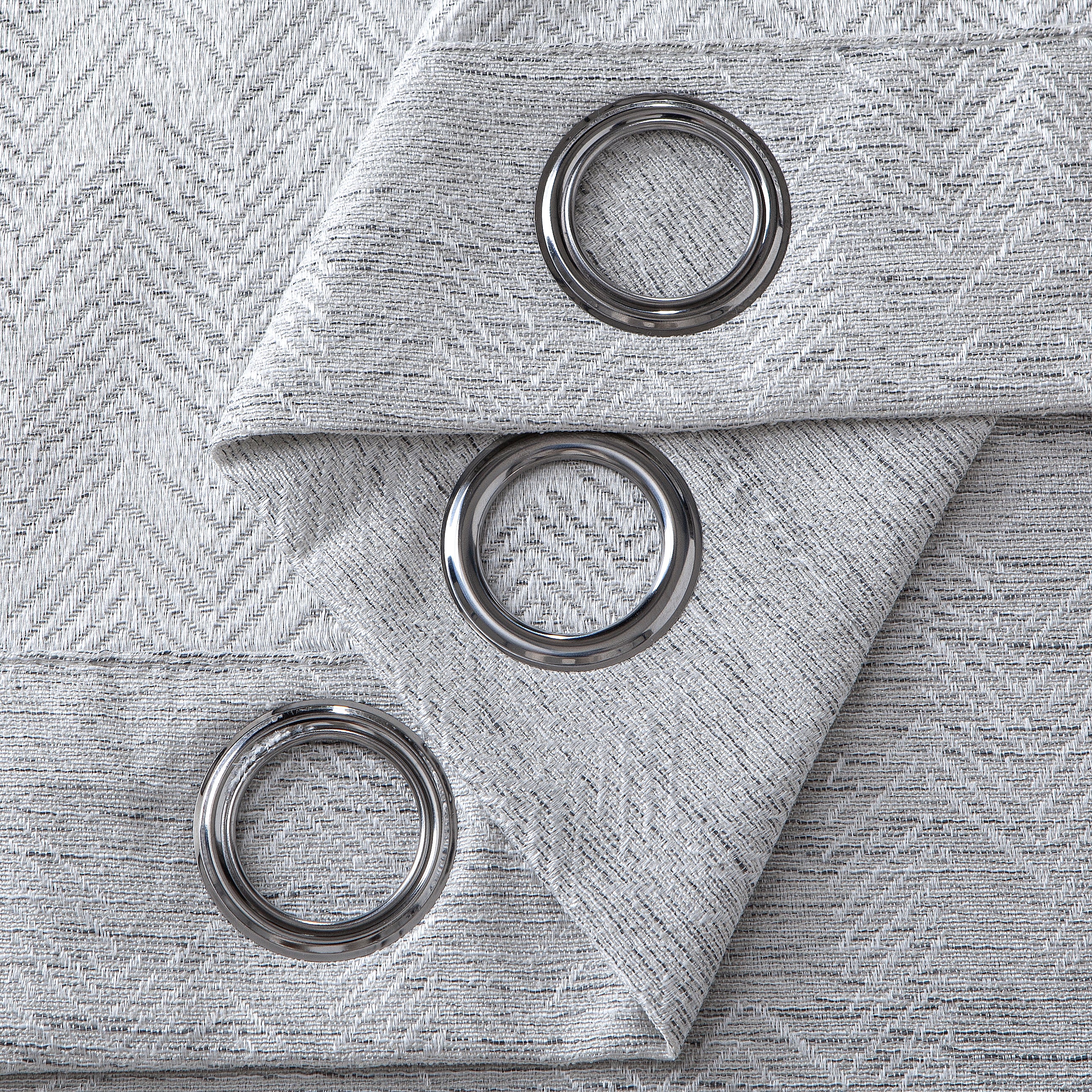 Adda Gray Faux Linen Curtain