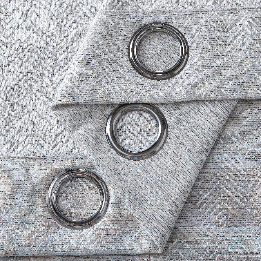 Adda Gray Faux Linen Curtain