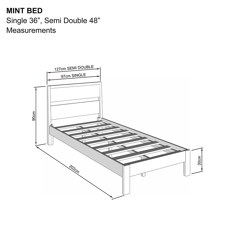 #size_Semi-Double Bed 48x75