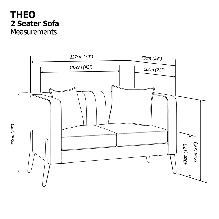 MORE THEO OPTIONS Theo 2 Seater Sofa Theo 2 Seater Sofa Mandaue Foam