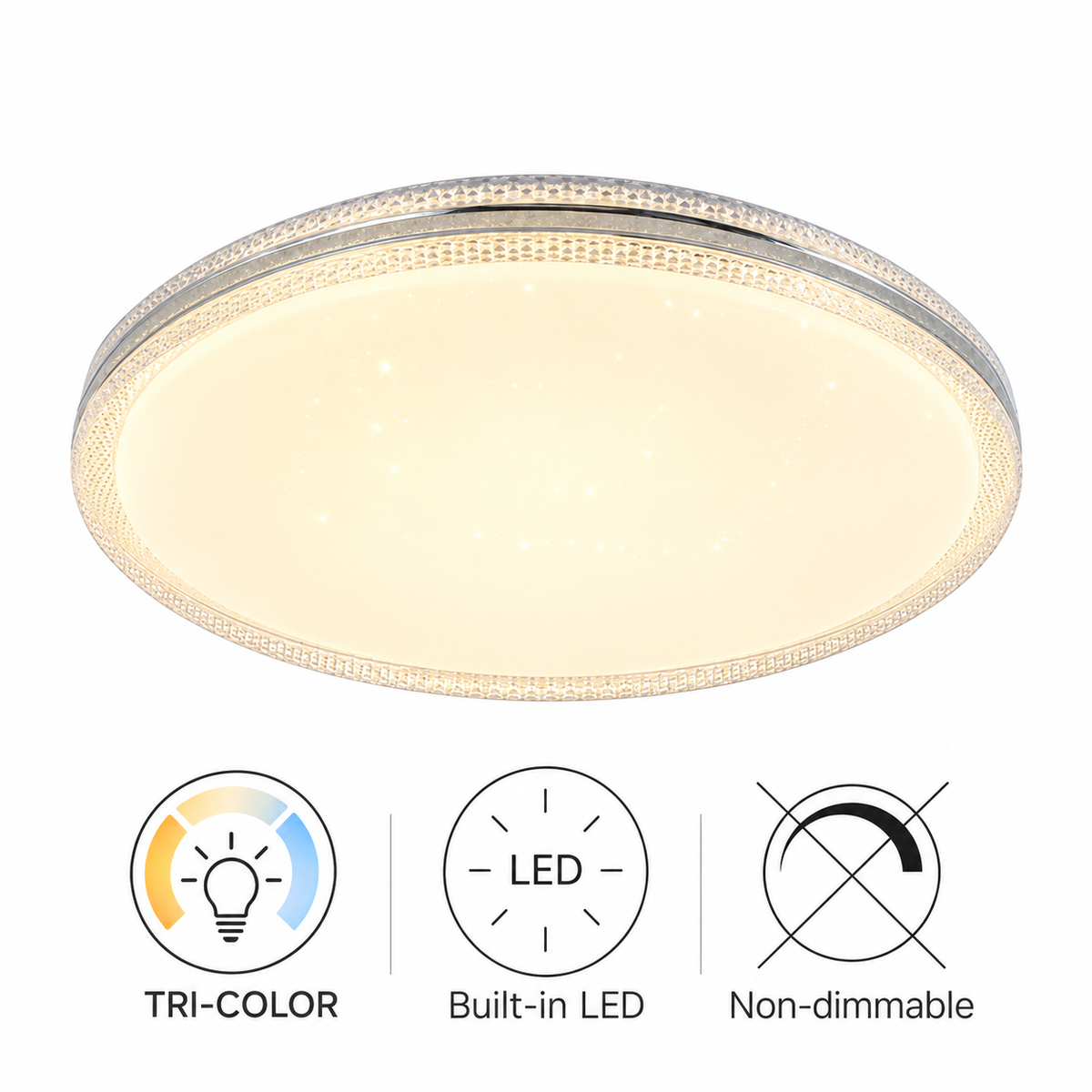 Gaelle Tri-Color Flushmount Light -39cm