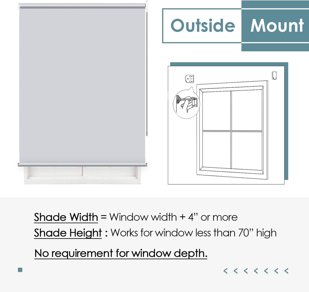 Gray Blackout Roller Shades