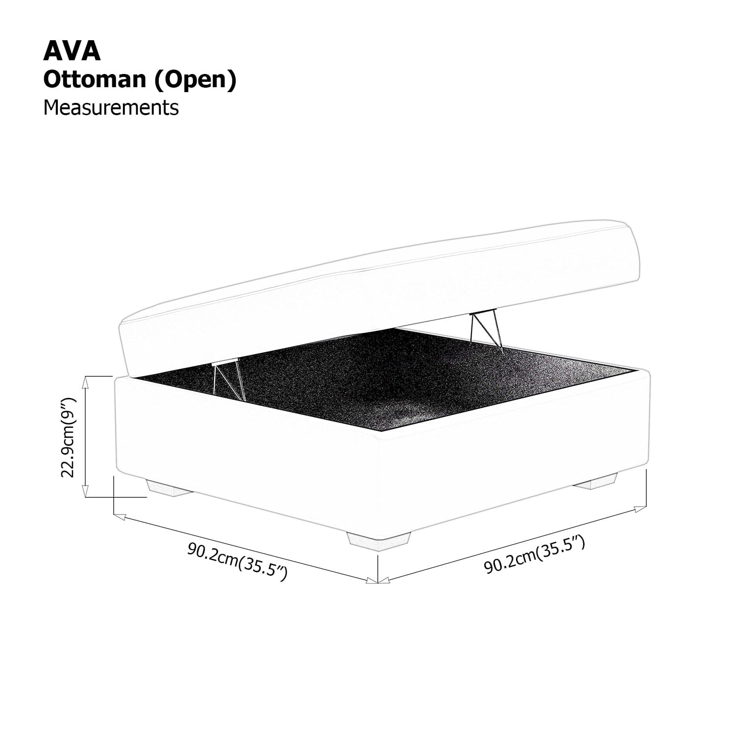 Ava Ottoman with Storage