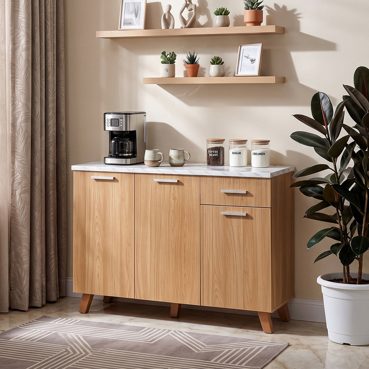 #color_Oak + White Marble