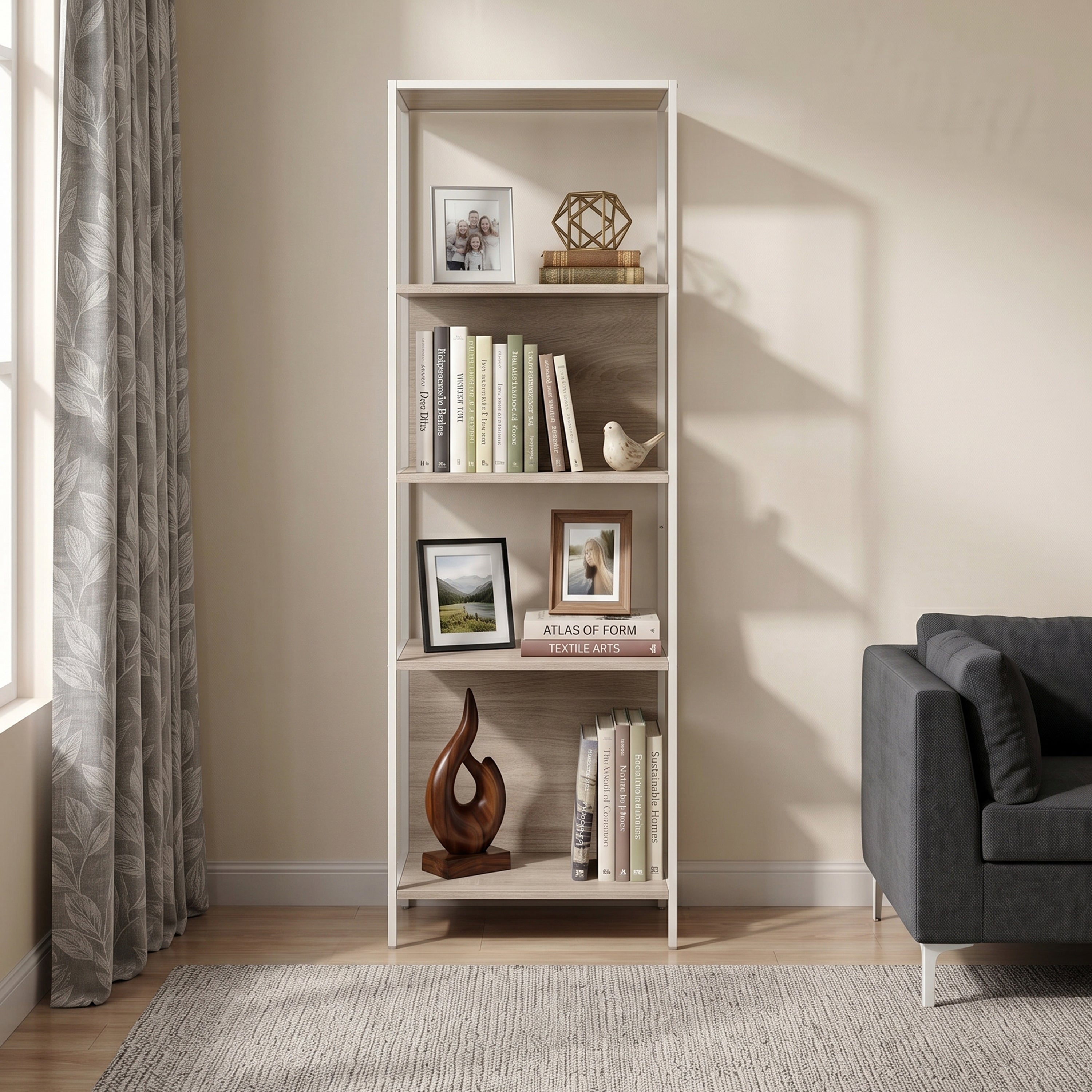 Alazne 4 Tier Bookshelf