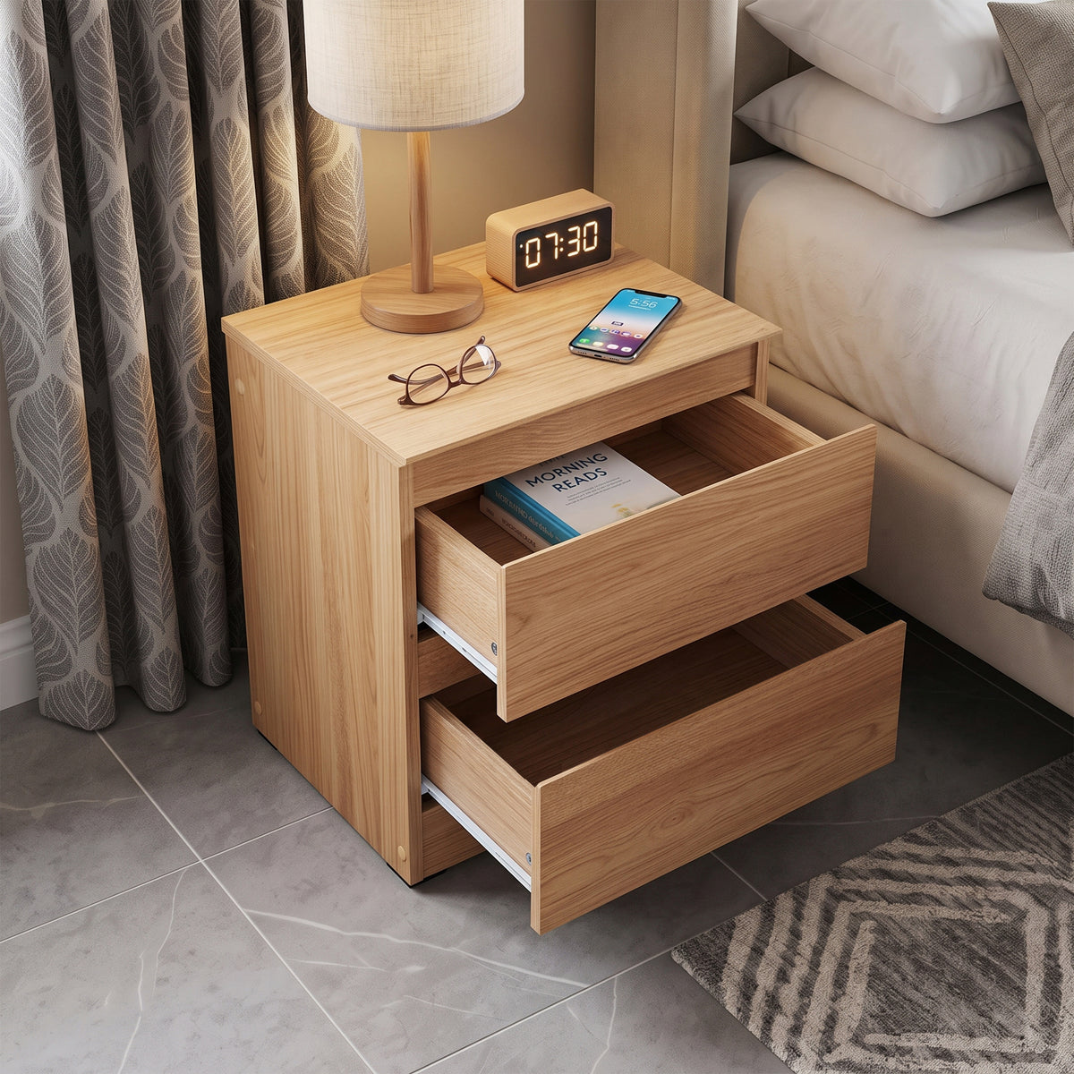 Ezrul 2 Drawer Night Stand