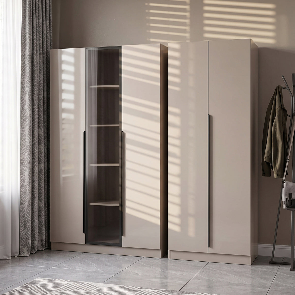 Addison 2 Door Wardrobe with Center Glass
