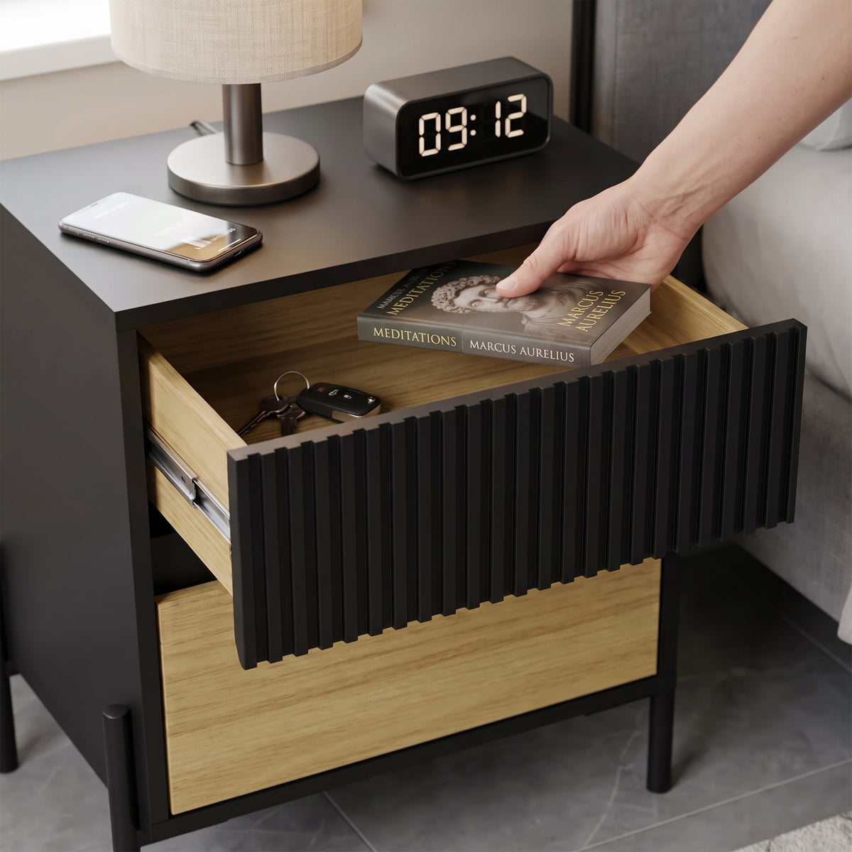 Kalmar 2 Drawer Night Stand