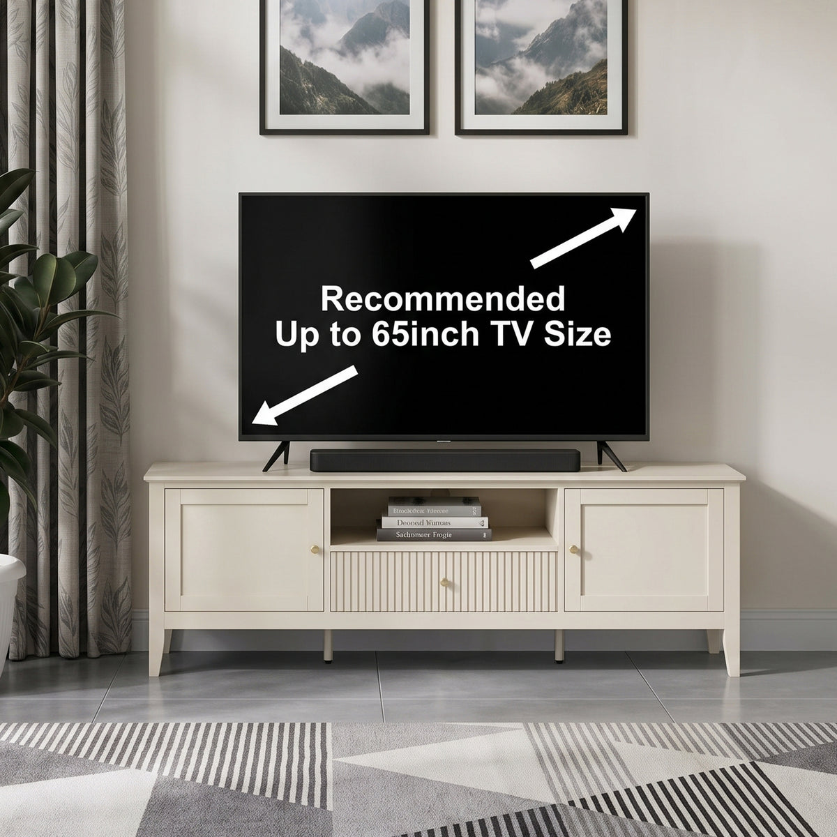 Prince Fluted 150 cm TV Cabinet