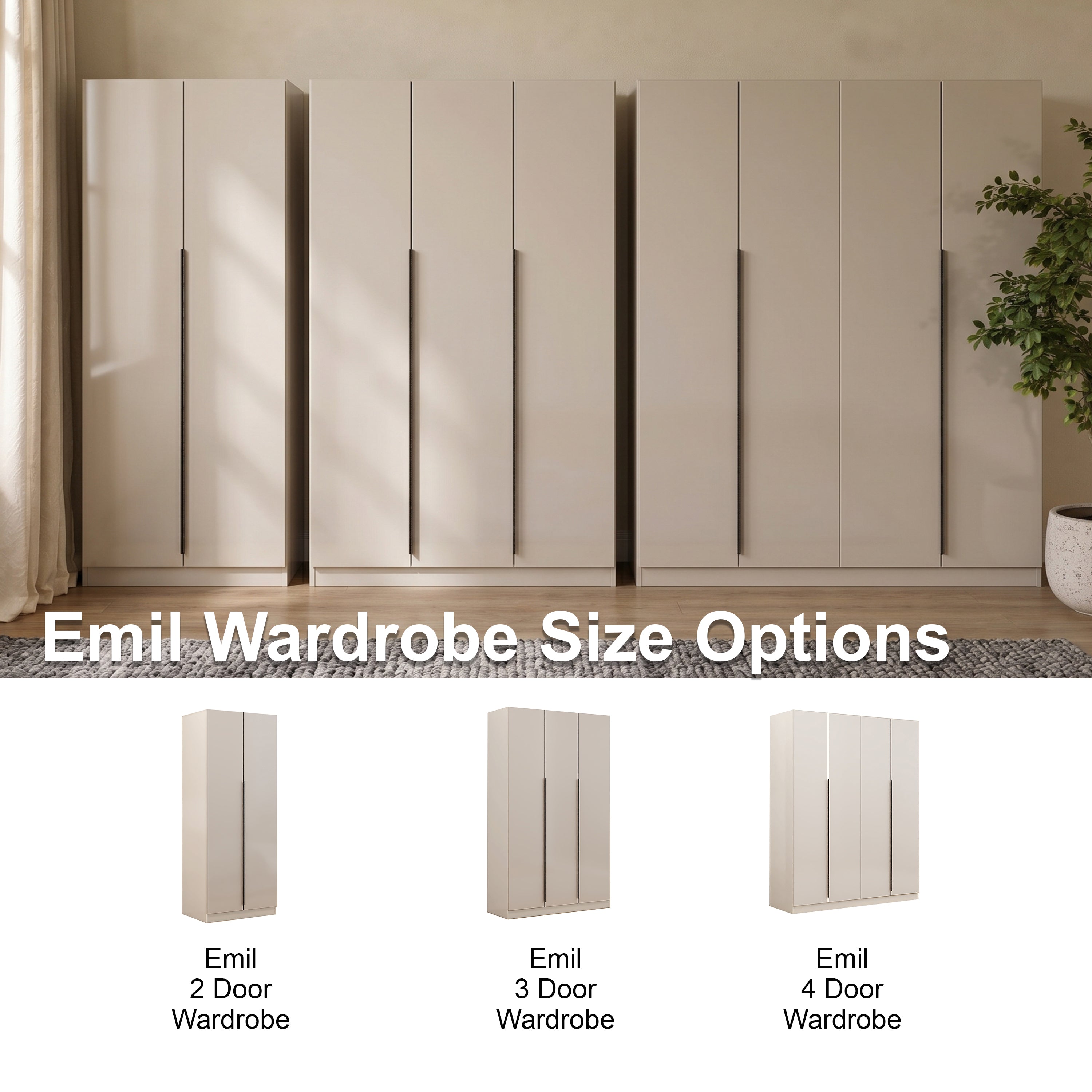 Emil 2 Door Hinge Wardrobe