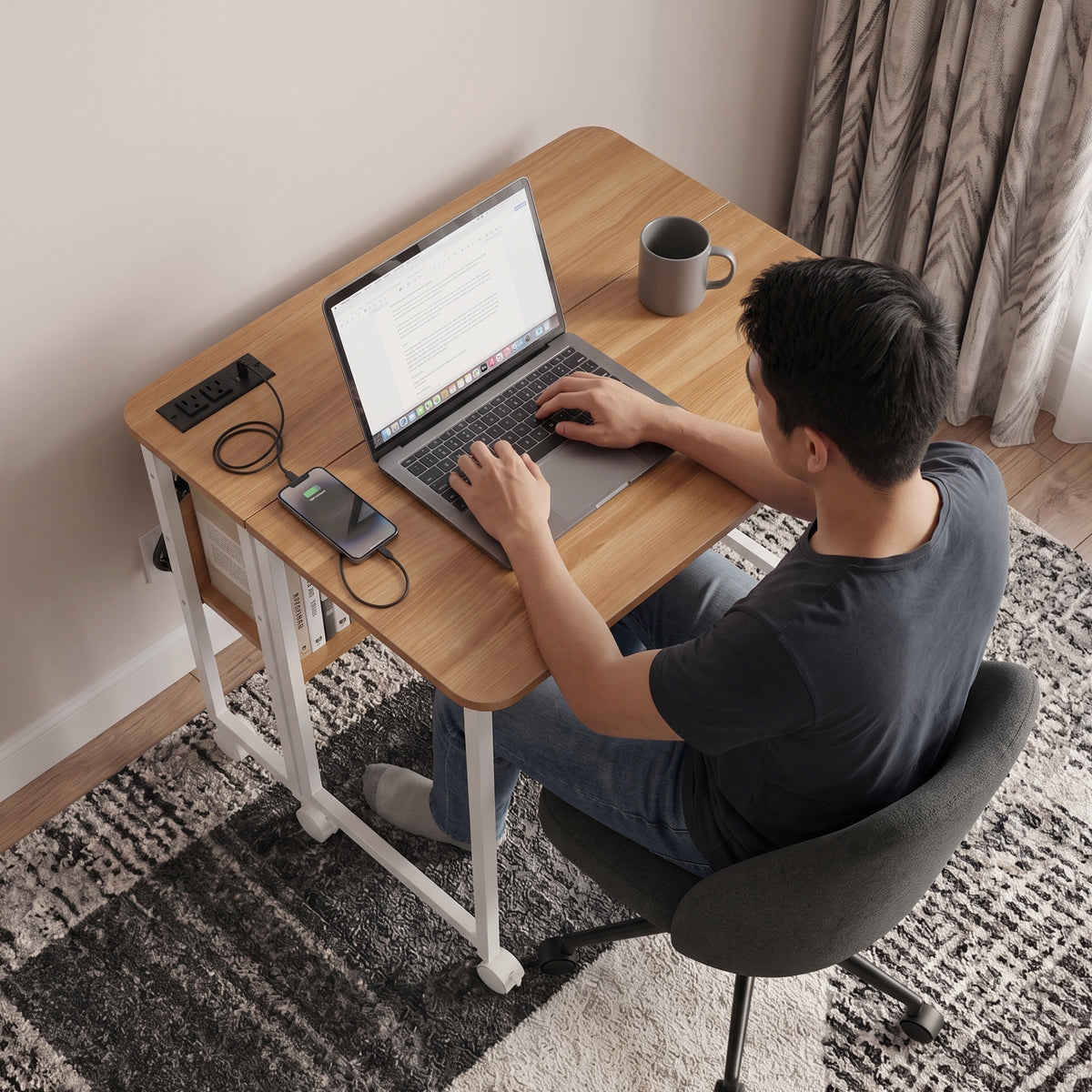 Meji Folding Table With Mini Console