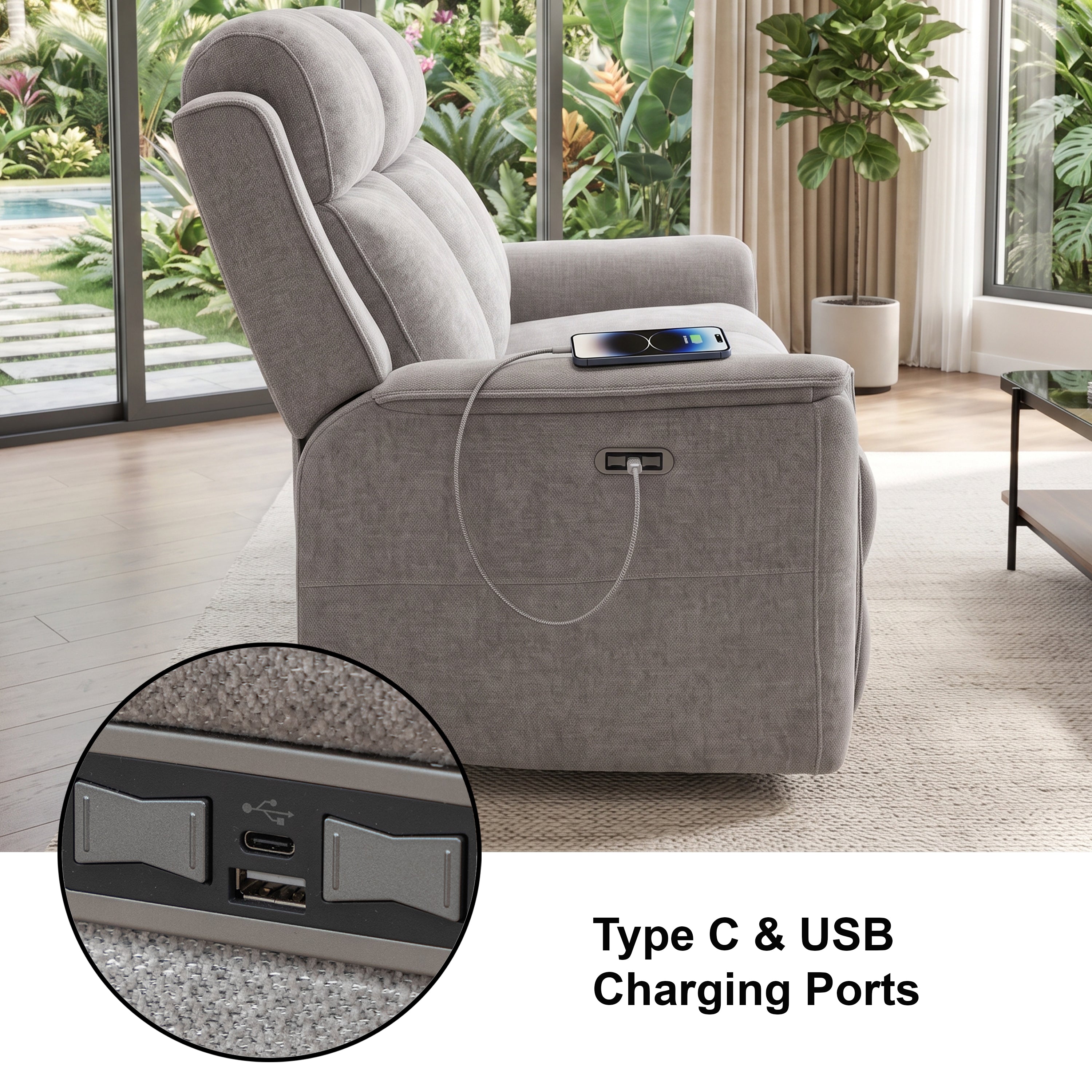 OIga 3 Seater Electric Recliner