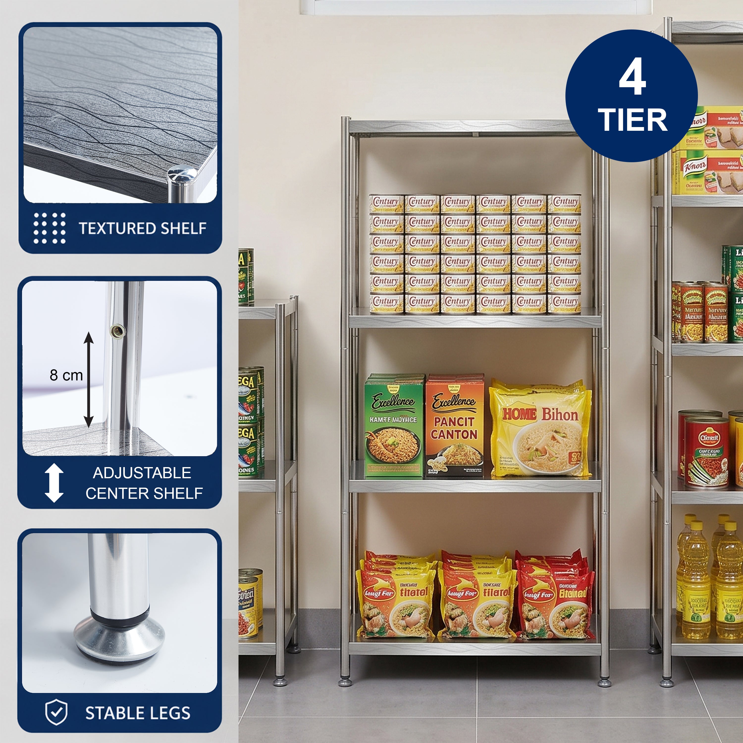 Westinne 4 Tier Metal Rack