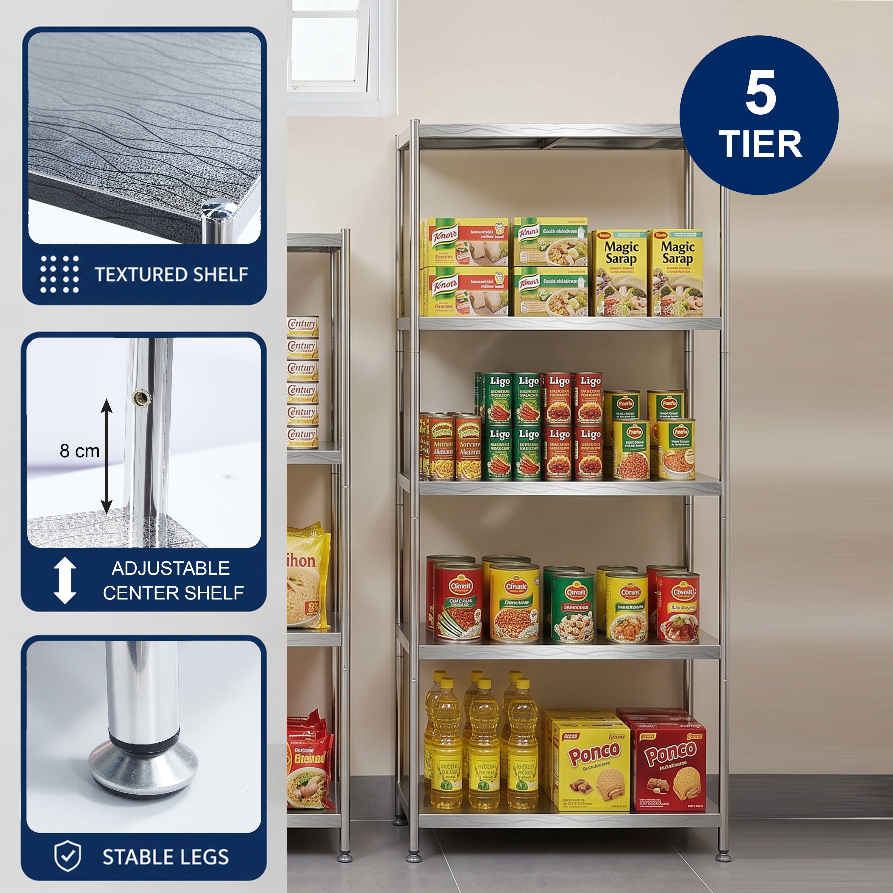 Westinne 5 Tier Metal Rack
