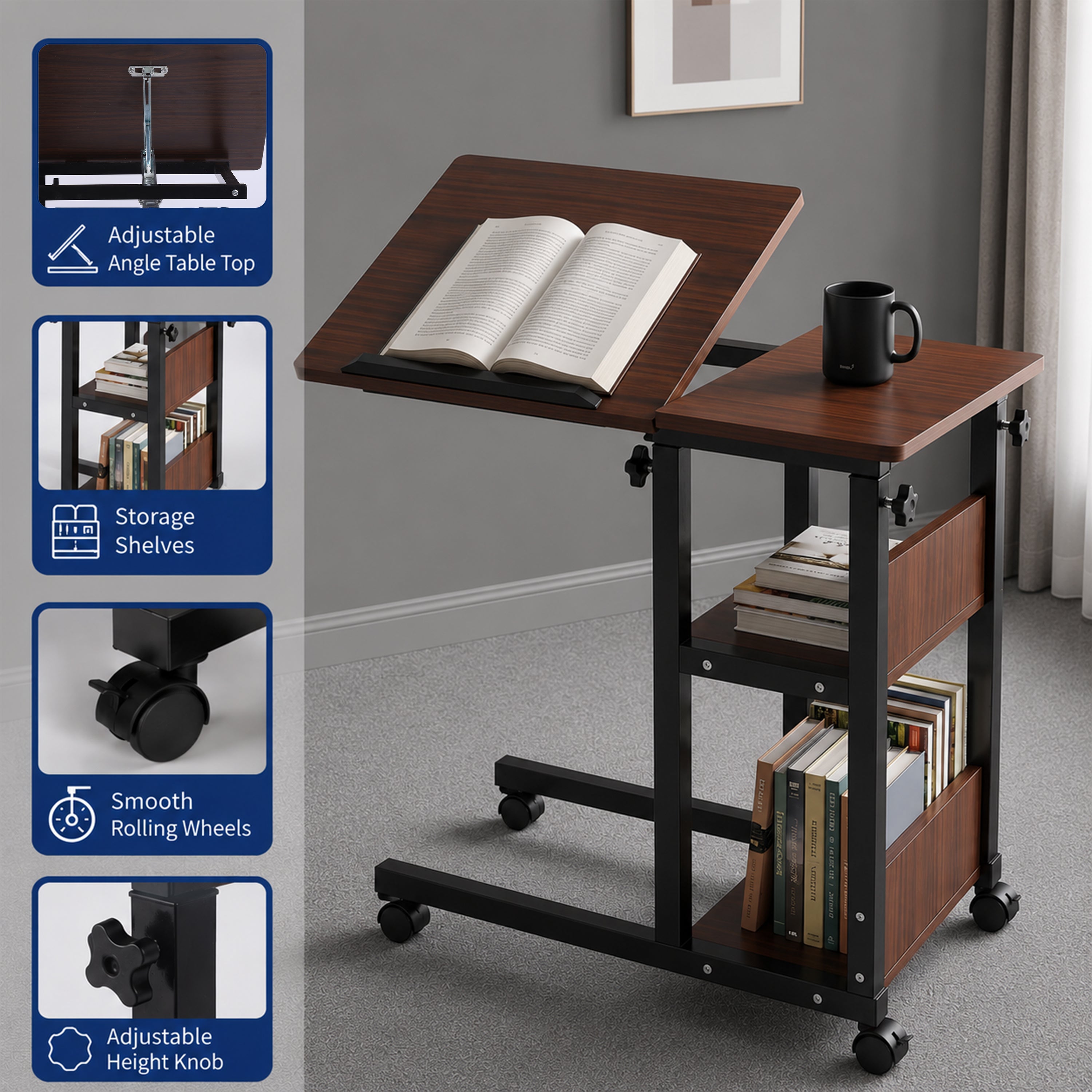 Bethney C Type Adjustable Side Table