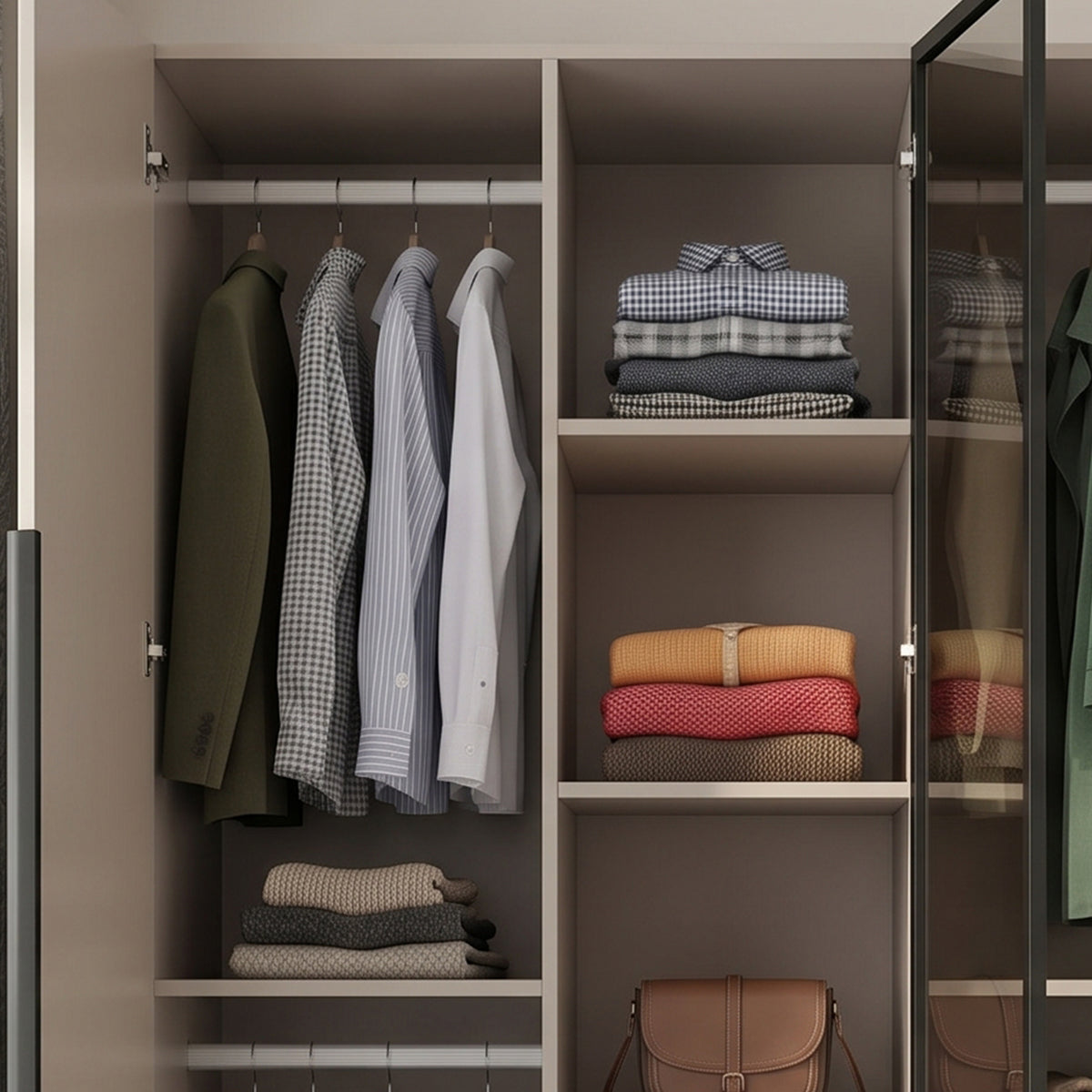Addison 2 Door Wardrobe with Center Glass