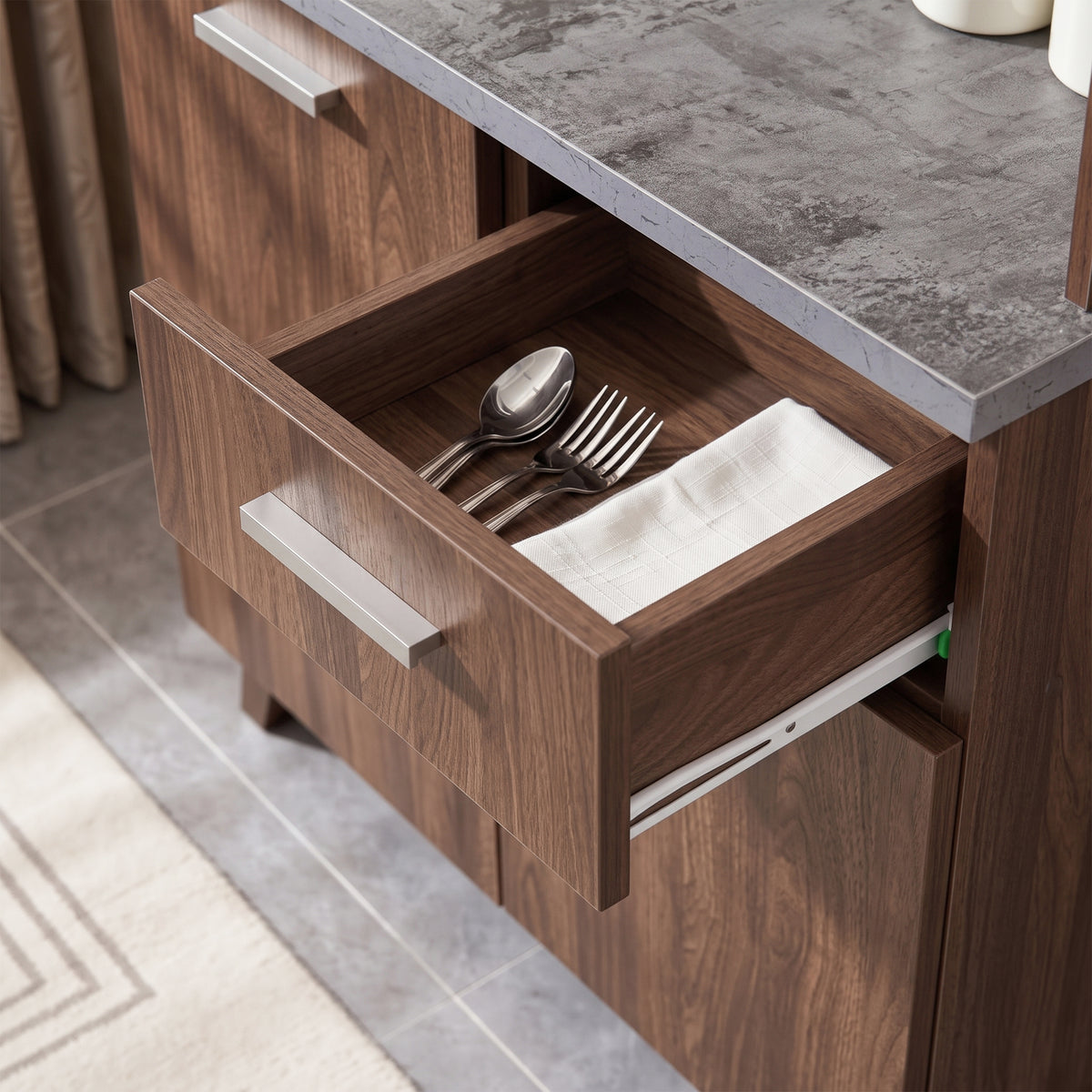 #color_Walnut + Grey Marble