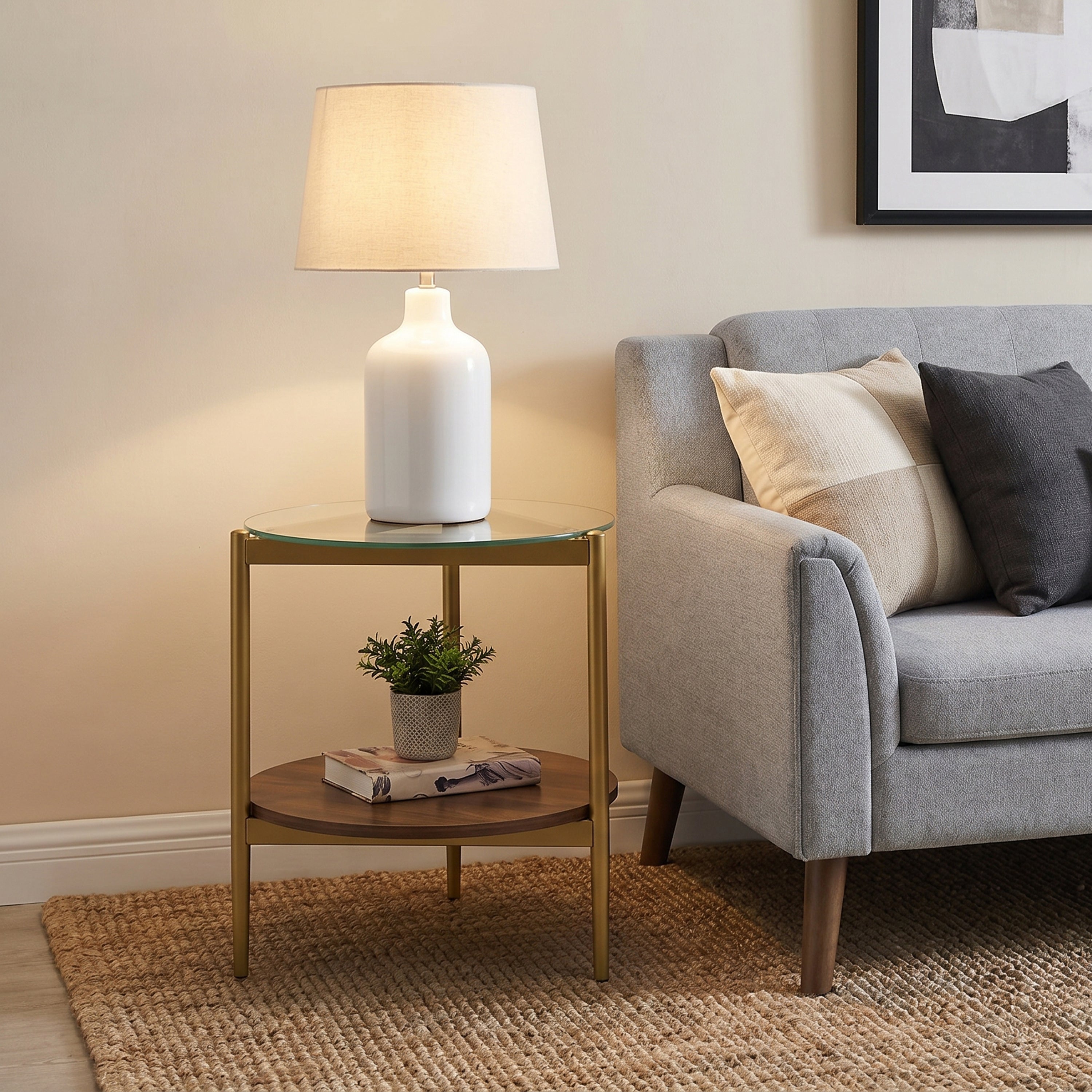 Bexley Glass Top Side Table