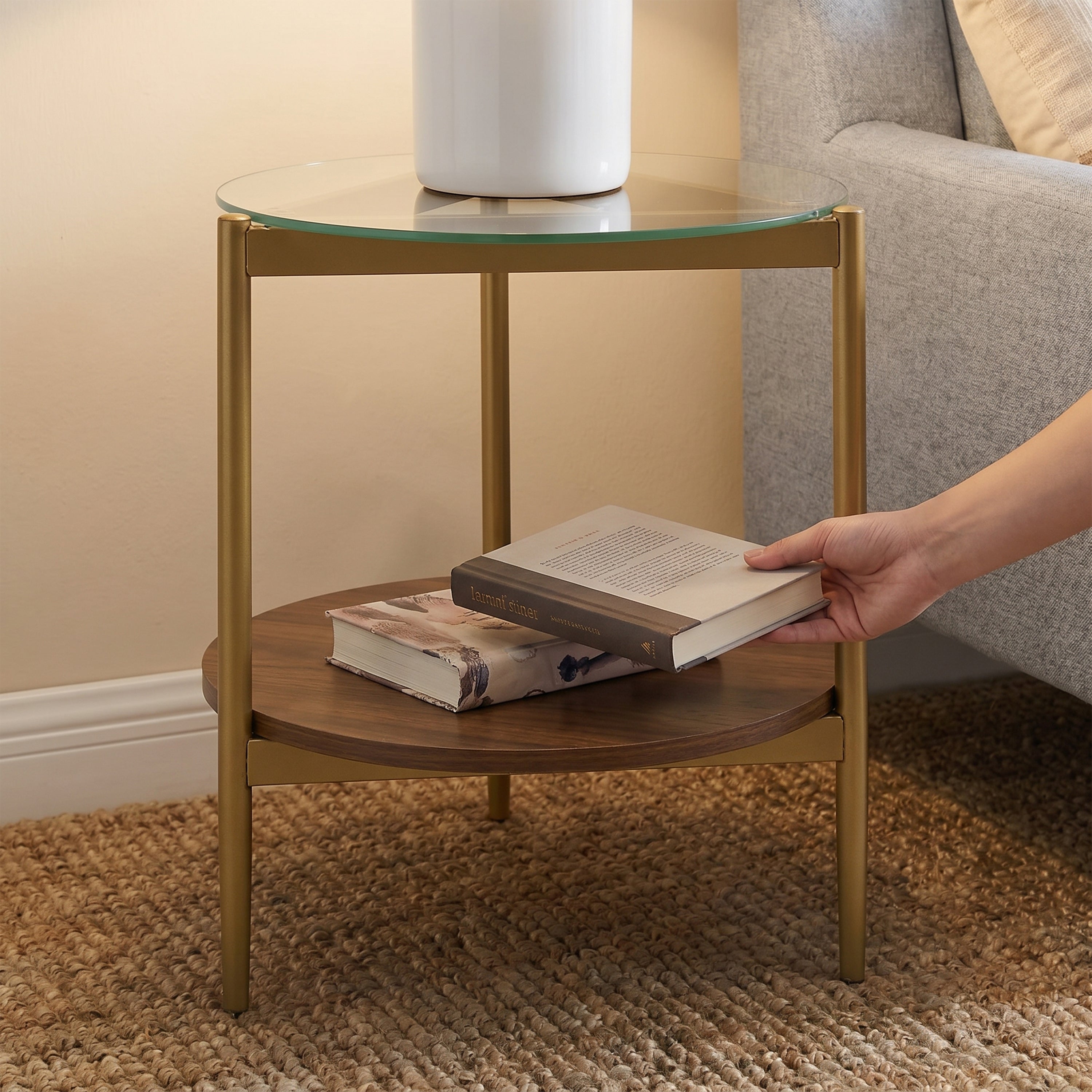 Bexley Glass Top Side Table